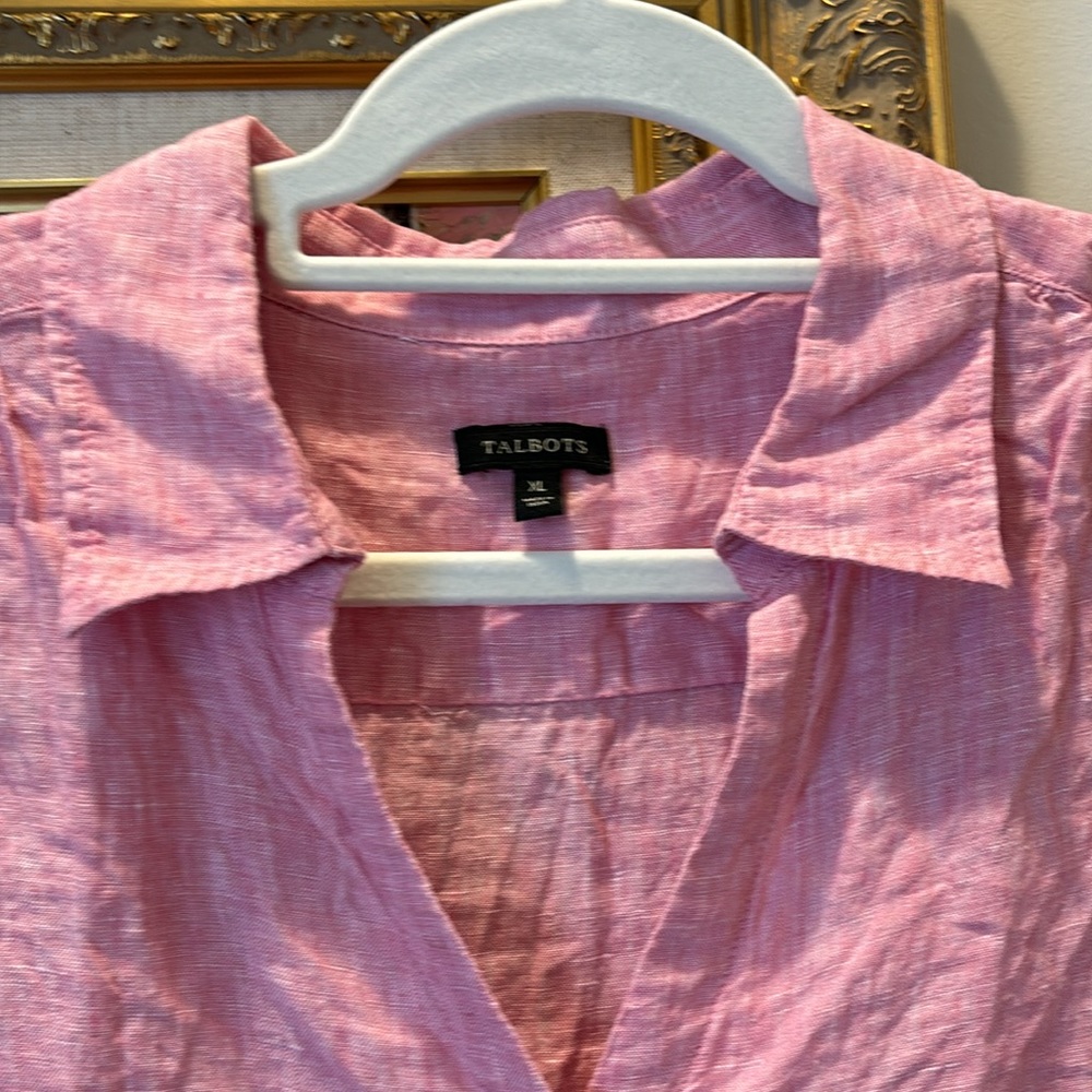 Sale! Group Of Two Talbots Linen Size Xl Tops - image 7
